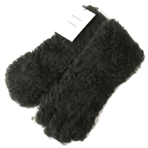未使用品△正規品 ボッテガヴェネタ 652238 GLOVES TEDDY 裏地カシミヤ ムートン グローブ/手袋 カーキ×ダークブラウン 8S 伊製 メンズ brand-td-store_e03-st31220