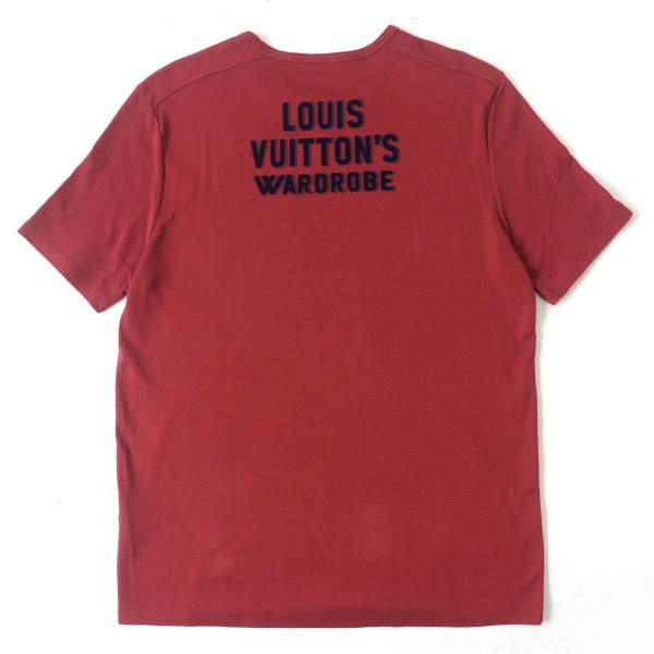 良品△正規品 LOUIS VUITTON ルイヴィトン WARDROBE バック プリント 半袖 Tシャツ/カットソー レッドブラウン 赤茶 L メンズ イタリア製 良品△正規品 LOUIS VUITTON ルイヴィトン WARDROBE バック プリント 半袖 Tシャツ/カットソー レッドブラウン 赤茶 L メンズ イタリア製