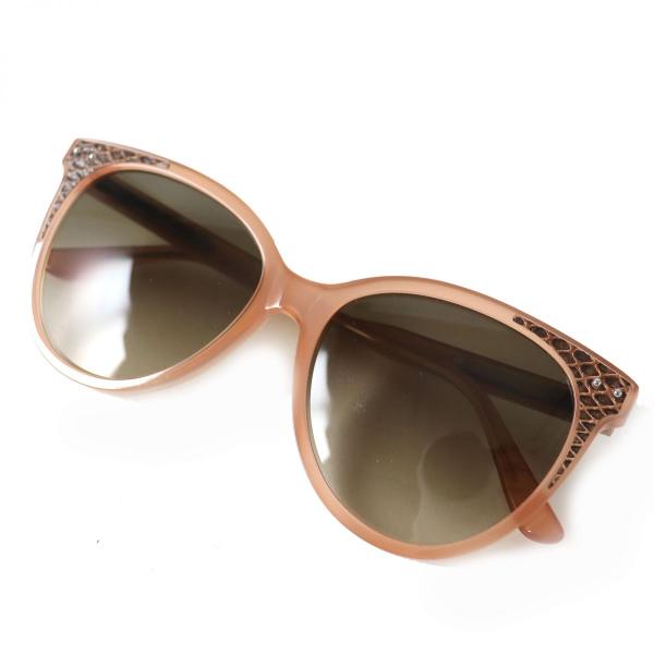 Bottega Veneta ブラウンキャットアイサングラス Bottega Veneta® Turn Cat-Eye Sunglasses in Gold / Brown