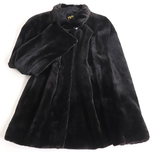シェアードミンク 極美品☆MINK シェアードミンク 本毛皮コート ダークブラウン F