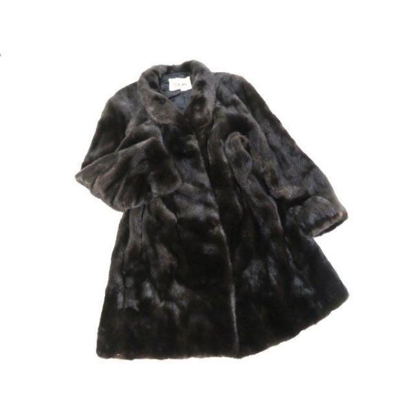 Malvoisie BLACKGLAMAファーコートミンクブラック15