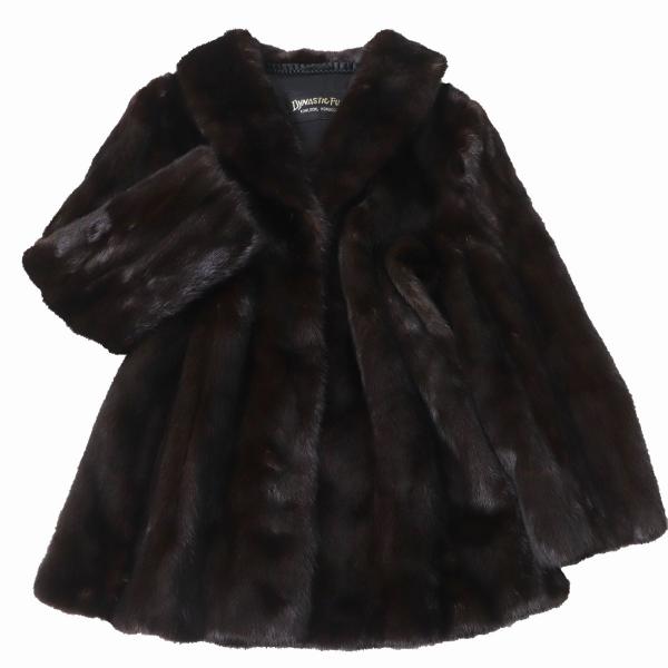 極美品☆MINK ミンク 本毛皮コート ダークブラウン 毛質艶やか・柔らか