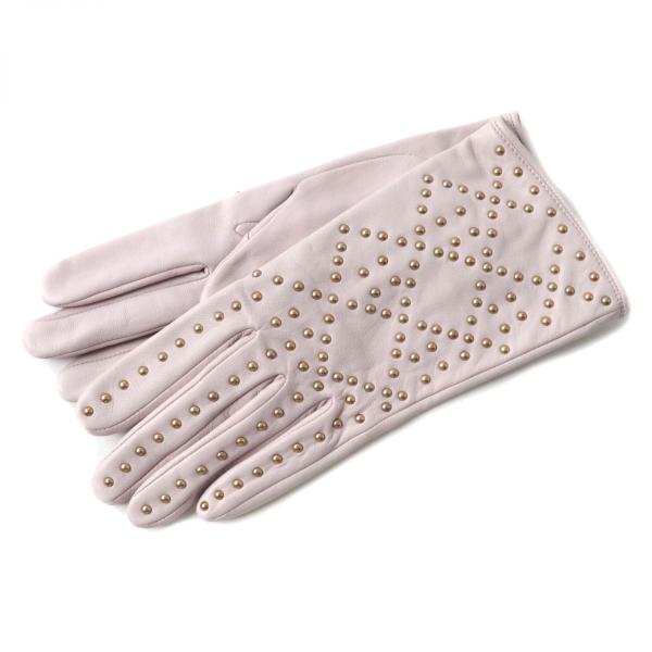 美品☆正規品 Dior ディオール 71GLO753 スタッズ付き 裏地シルク100