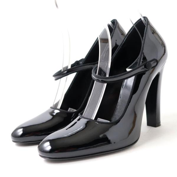 【美品】箱あり CELINEブラックエナメルパンプス brand-td-store_h05-st10706-0869