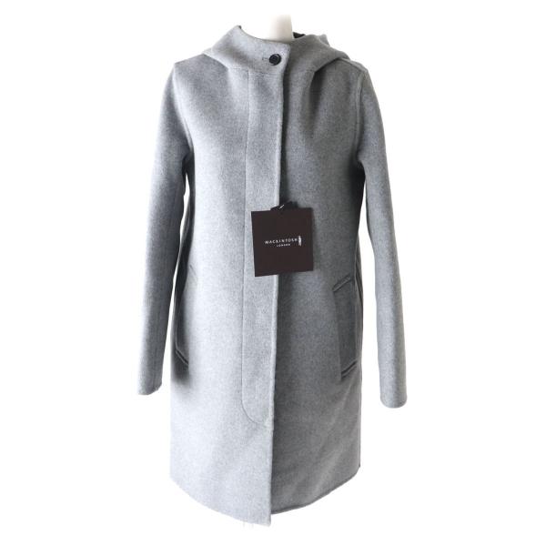 Mackintosh 34 スコットランド製ウールロングコートグレー フード美品 MACKINTOSH PHILOSOPHY（マッキントッシュフィロソフィー） ステン