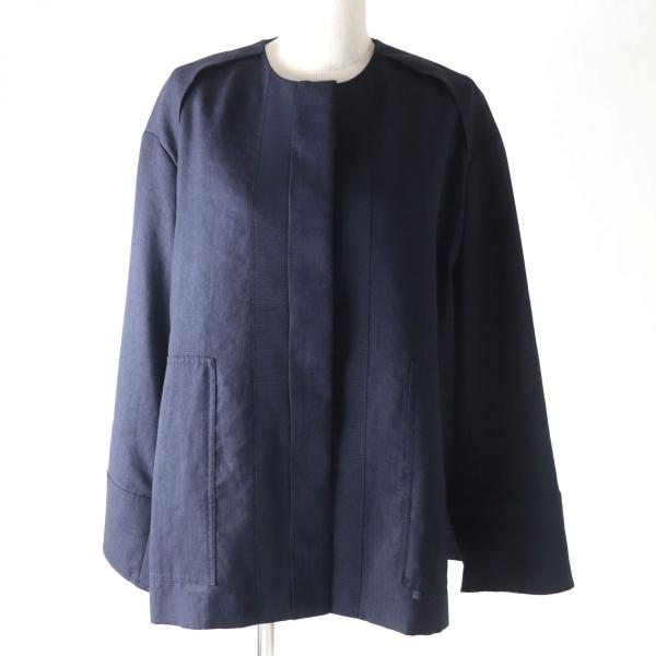 極美品☆2022年 正規品 LOHEN ローヘン 比翼仕立て ノーカラー  