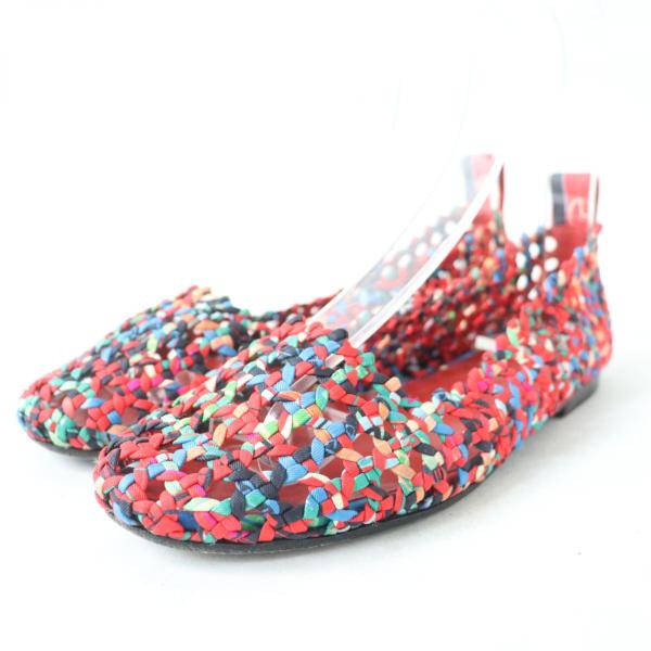 美品 エルメス スエード ラウンドトゥ フラット パンプス バイ