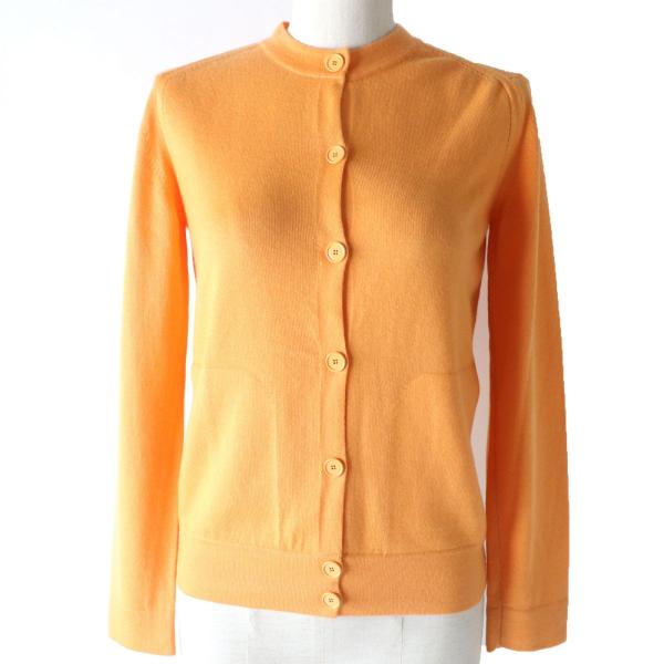 HERMES 極美品☆正規品 エルメス カシミヤ100％ 長袖 ポケット付き  