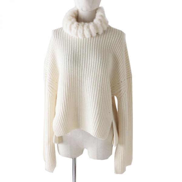 極美品◎正規品 伊製 FENDI フェンディ 18年 FZY720 レディース 襟