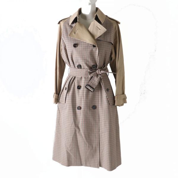 美品 MACKINTOSH 選っ マッキントッシュ ギンガムチェック柄 比翼  