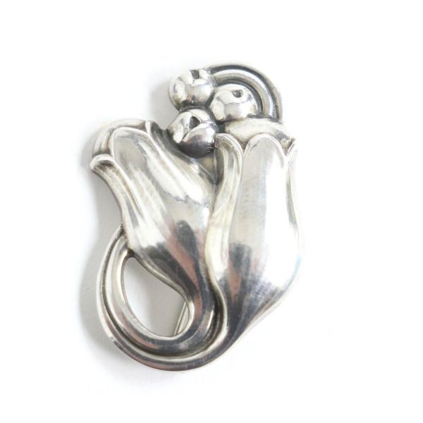 美品 ジョージジェンセン ブローチ スズラン 100C 極美品☆Georg