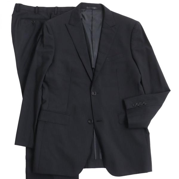 美品✨️ バーバリーブラックレーベル ロゴボタン super100 スーツ M ドンドン見直し】美品○バーバリーブラックレーベル SUPER100's