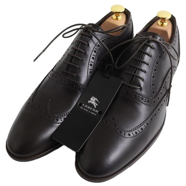 ☆BURBERRY₋BLACK LABEL黒 レザー ドレスアップシューズ☆