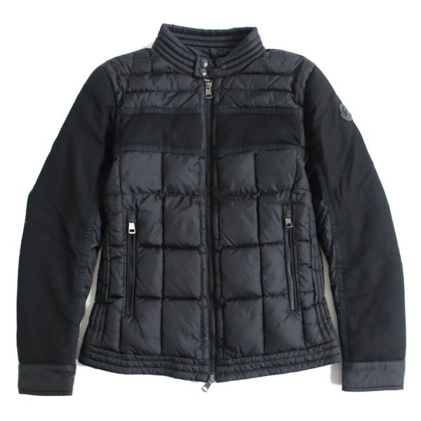 美品◎MONCLER モンクレール GARD/ガード レザーロゴワッペン付き 切替デザイン ダウンジャケット 0 ブラック 正規品 ルーマニア製 美品◎MONCLER モンクレール GARD/ガード レザーロゴワッペン付き 切替デザイン ダウンジャケット 0 ブラック 正規品 ルーマニア製