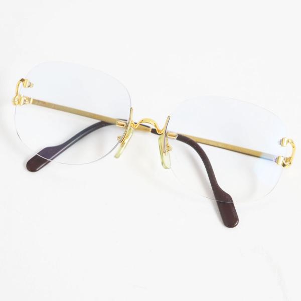 美品□Cartier/カルティエ 130 ツーポイント リムレス カラー 美品□Cartier/カルティエ 130 ツーポイント リムレス カラー