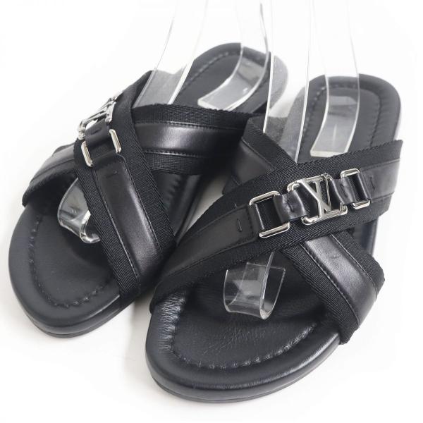 美品□LOUIS VUITTON/ルイヴィトン LVシルバーロゴ金具 レザー