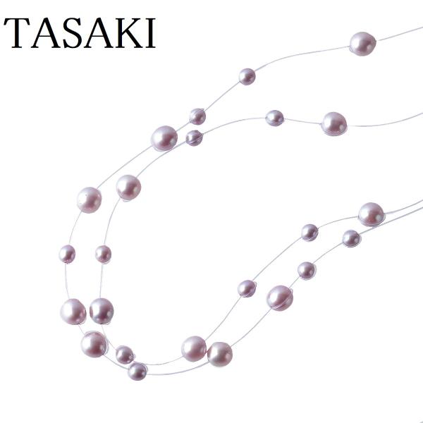 TASAKI タサキ パール ネックレス ワイヤー 2連 シルバー 田崎 TASAKI タサキ パール ネックレス ワイヤー 2連 シルバー 田崎