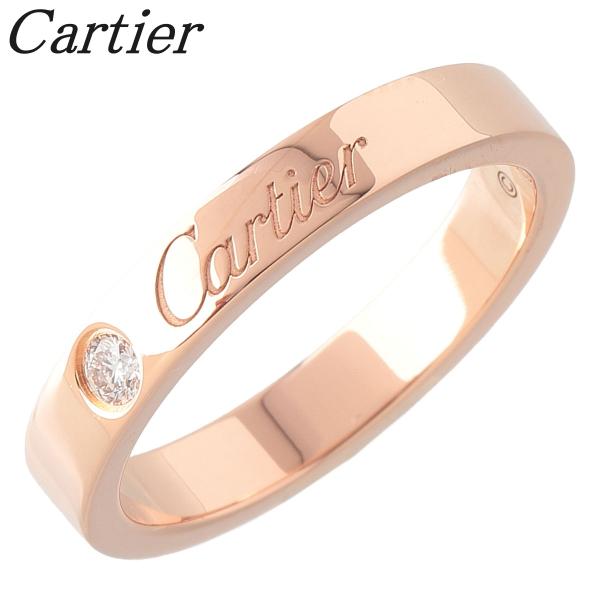 【保証書・箱付き】 カルティエ　Cドゥ エングレーブド　リング　ダイヤ　PG Cartier（カルティエ） ダイヤ リング エングレーブド Cドゥカルティエ