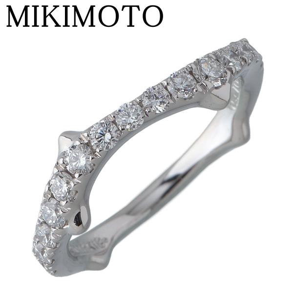 MIKIMOTO ミキモト ダイヤ リング ハーフエタニティ 8号〜8.5号 MIKIMOTO ミキモト ダイヤ リング ハーフエタニティ 8号〜8.5号