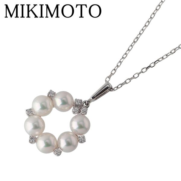 MIKIMOTO ミキモト パール アコヤ真珠 ネックレス6.0-6.3 MIKIMOTO（ミキモト） ダイヤ パール ネックレス PP-10990AU型 アコヤ