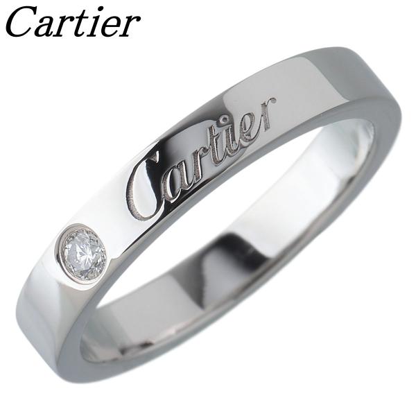 カルティエ エングレーブド ダイヤ リング 1PD #51【23578】 カルティエ エングレーブド ダイヤ リング 1PD #51【23578