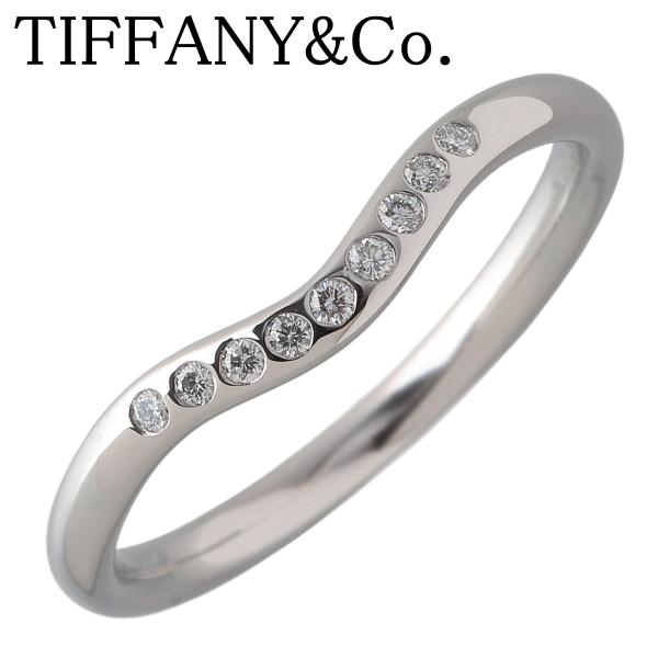 TIFFANY&Co. ティファニー ダイヤ リング カーブド 9PD 13号 幅2.2mm  