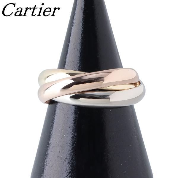 【Cartier】カルティエ　トリニティリング　SM ※美品 Cartier（カルティエ） トリニティ リング #59 幅約4.0mm 750PG/WG/YG