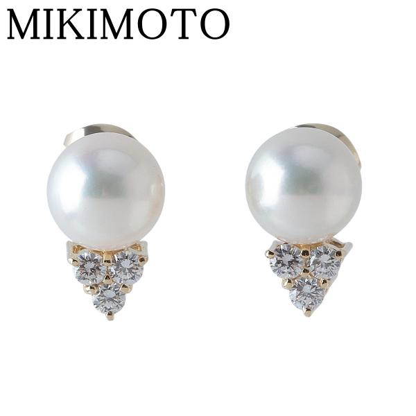 MIKIMOTO（ミキモト） ダイヤ パール ピアス 現行モデル PE-992PK型