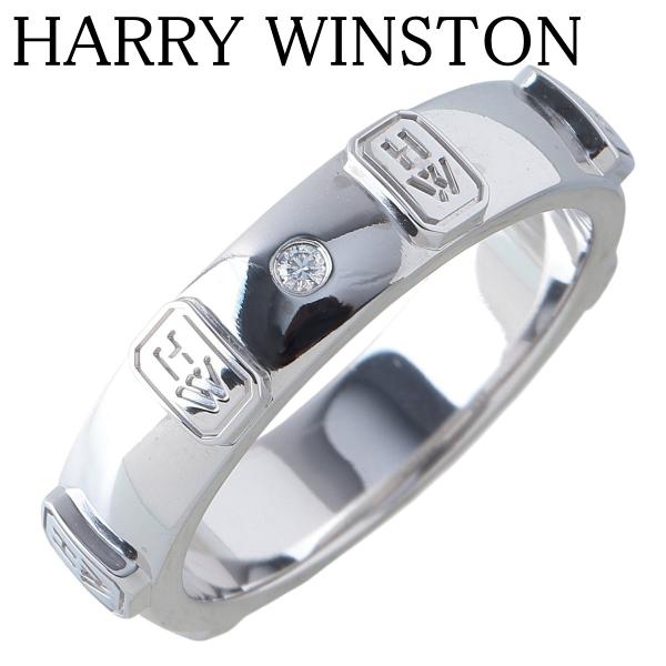 【ハリー・ウィンストン 】ダイヤ　エイチダブルロゴバンドWG10号サイズ保証書付 ハリー・ウィンストン（HARRY WINSTON） HWロゴ バンド ダイヤ リング