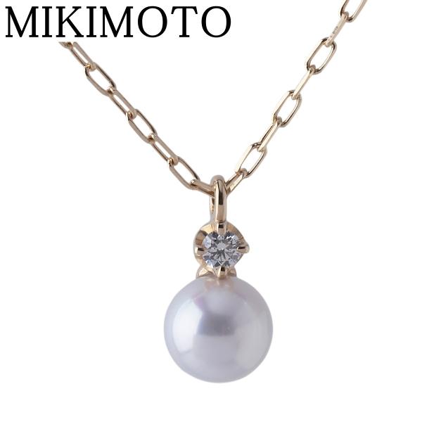 MIKIMOTO（ミキモト） ダイヤ パール ネックレス アコヤパール5.4mm
