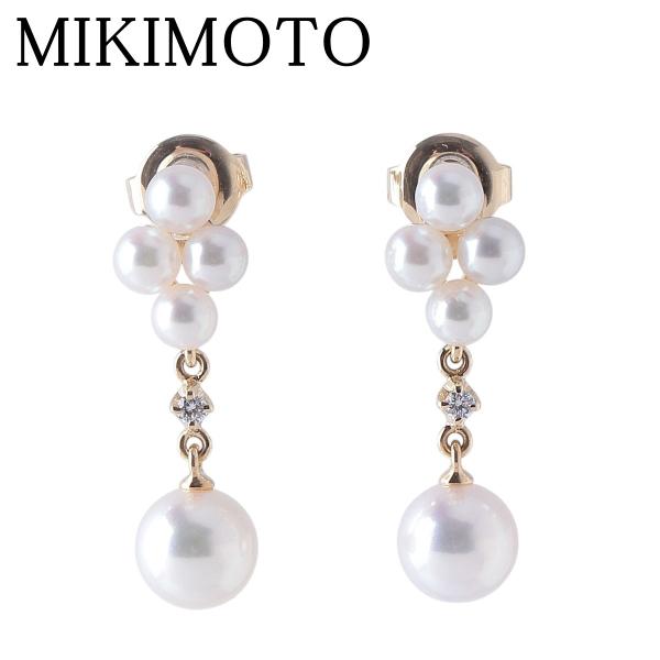 MIKIMOTO（ミキモト） ベビーパール ダイヤ ピアス PE-768PK型 アコヤ