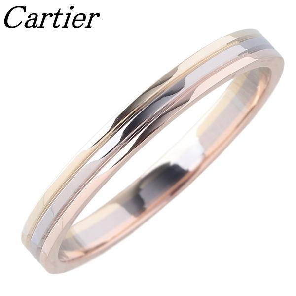 美品Cartier ルイカルティエAu750スリーカラーヴァンドームリング#47 Cartier（カルティエ） トリニティ ウェディング リング ルイ