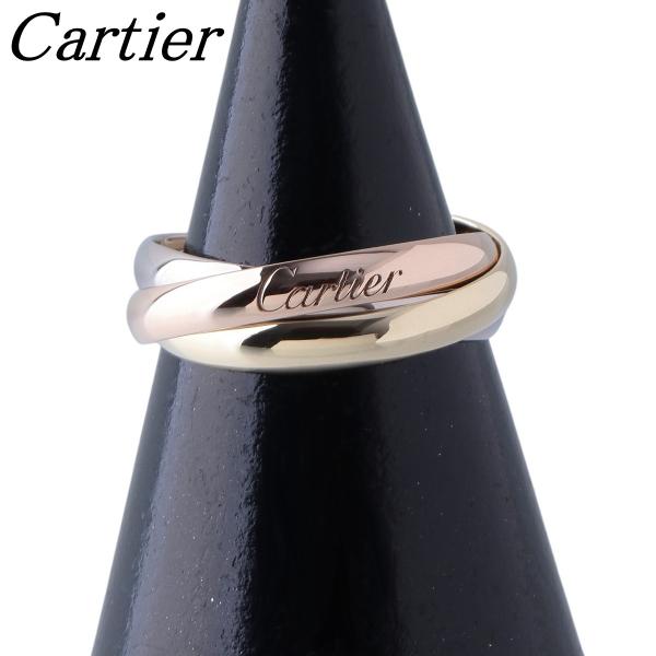 新品磨き済み Cartier カルティエ トリニティ クラシック リング 50 Cartier（カルティエ） トリニティ リング SM #50 Au750PG/WG/YG