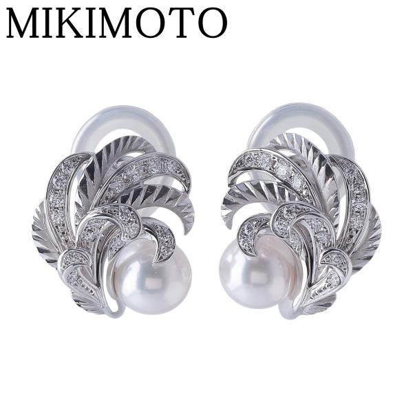 みきもと MIKIMOTO（ミキモト） パール ダイヤ イヤリング フェザーコレクション