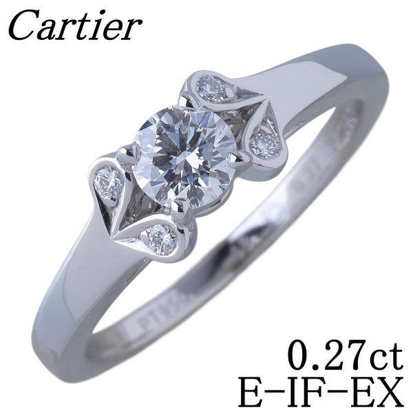 【期間限定値下げ】CARTIERバレリーナ ソリテールダイヤ PT950 /9号 Cartier（カルティエ） バレリーナ ソリテール リング ダイヤ0.27ct E
