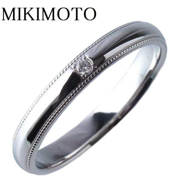 MIKIMOTO ミキモト 現行モデル ミルグレイン ダイヤ リング 0.01 MIKIMOTO ミキモト 現行モデル ミルグレイン ダイヤ リング 0.01