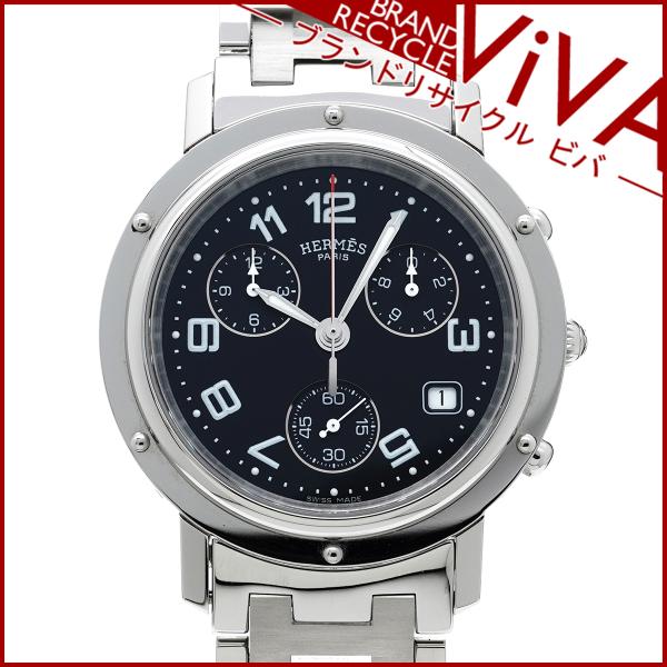 クリッパー（HERMES） エルメス メンズ腕時計 クリッパー クロノグラフ