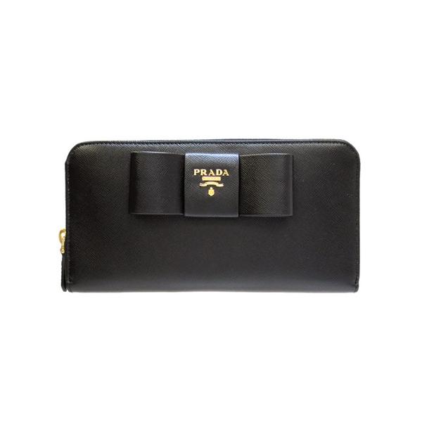 PRADA（プラダ） 財布 長財布 リボン ラウンドファスナー 1M0506