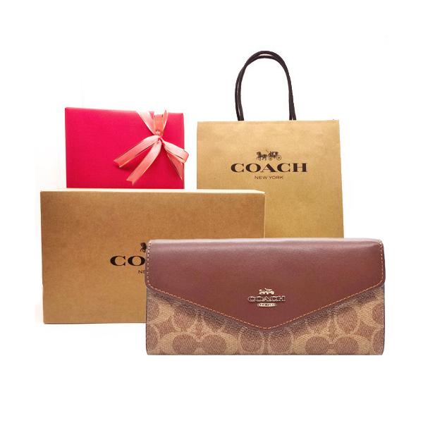 新品コーチ財布 COACH コーチ 財布 長財布 新作 新品 シグネチャー レザー 二つ折り長
