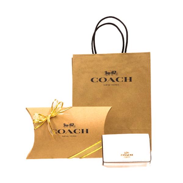 新品COACH コーチ キーケース ホワイト レザー 76741 シンプル COACH（コーチ） キーケース 新作 新品 クロスグレイン レザー F-76741