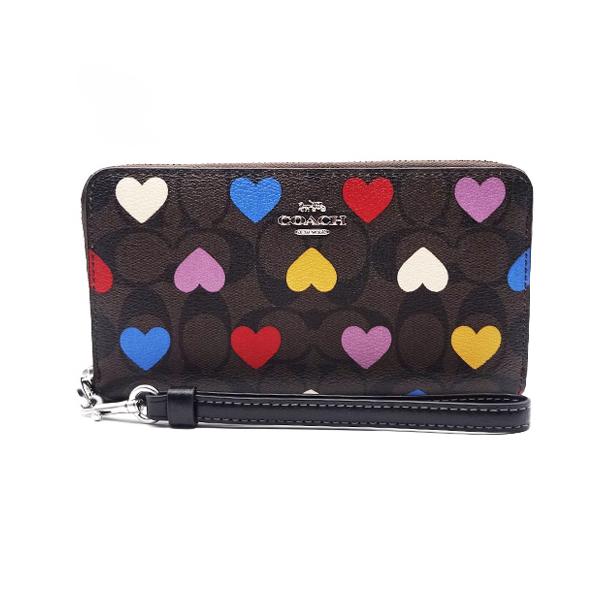 COACH（コーチ） 財布 長財布 新作 新品 花柄 シグネチャー ハート