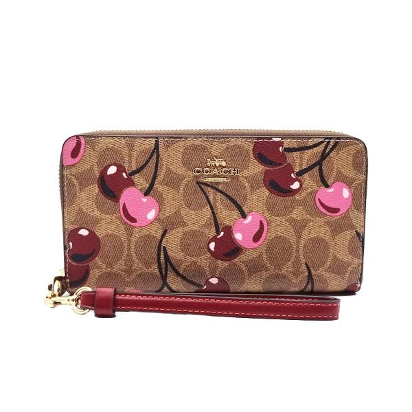 COACH（コーチ） 財布 長財布 新作 新品 シグネチャー チェリー