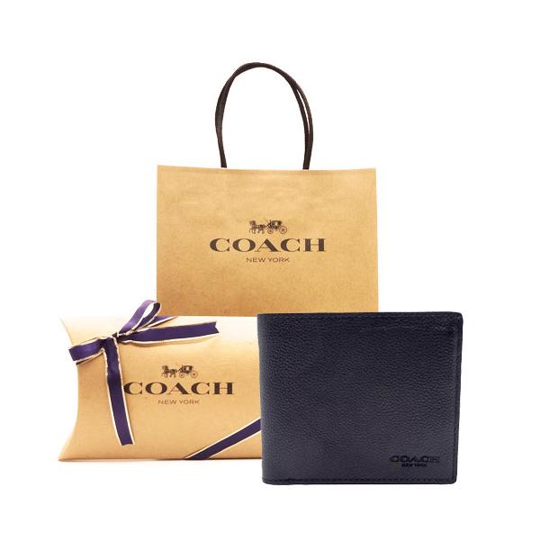 コーチ COACH 財布 バッグ COACH（コーチ） 財布メンズ 新作 新品 カーフ レザー 二つ折り財布