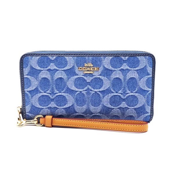 COACH長財布【新品/正規品】SALE♪ COACH（コーチ） 財布 長財布 新作 新品 デニム シグネチャー プリント