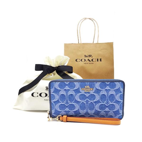 COACH（コーチ） 財布 長財布 新作 新品 デニム シグネチャー プリント