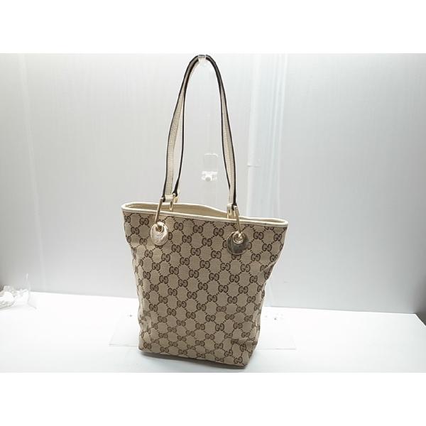 GG 【GUCCI】グッチ バケツ GGキャンバス×レザー ショルダー トート