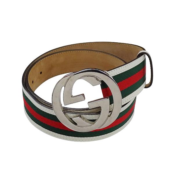 GUCCI（グッチ） ベルト メンズ ブランド レザー キャンバス インター