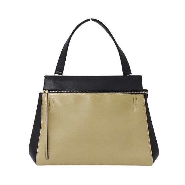 【CELINE】セリーヌ エッジ ミディアム ハンドバッグ バイカラー レザー 黒/ベージュ レディース ショルダーバッグ CELINE（セリーヌ） バッグ レディース ブランド ハンドバッグ エッジ