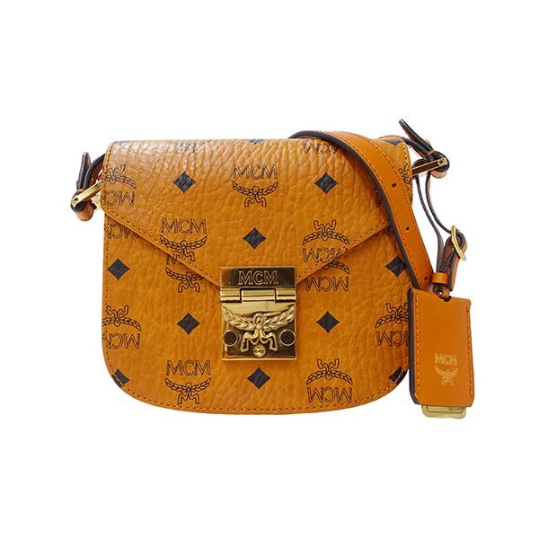 MCM トートバッグ　ヴィセトス柄　レザー　肩がけ　茶　ブラウン MCM（エムシーエム） バッグ レディース ブランド ショルダーバッグ