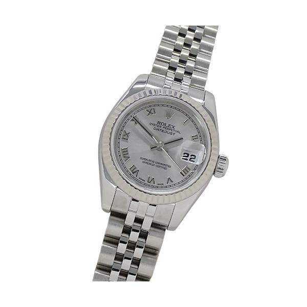 ロレックス　レディデイトジャスト　179174 ホワイト　ローマ 中古)ROLEX ロレックス デイトジャスト 179174 ホワイト ローマ（商品